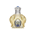 CR Signature Opulent Shaik Sapphire No. 77 men's eau de parfum in a decorative crown-shaped glass bottle