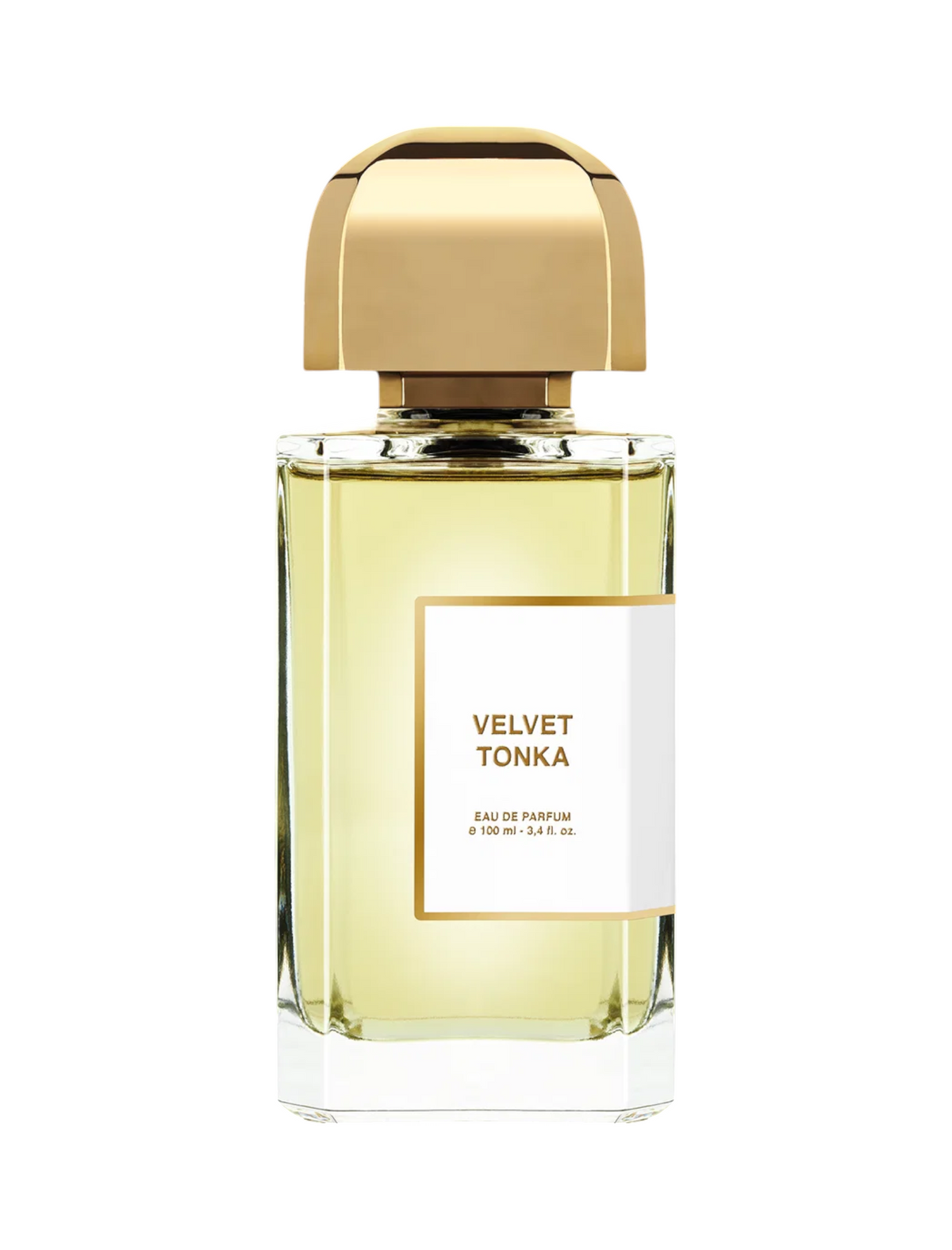 CR Signature BDK Parfums Velvet Tonka eau de parfum in a clear glass bottle with a gold cap and white label.
