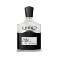 CR Signature Creed Aventus Eau de Parfum bottle with black and silver label against a dramatic smoky background