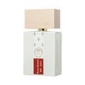 CR Signature Giardini di Toscana Rosso Radice perfume bottle with a white glass body and light wood cap
