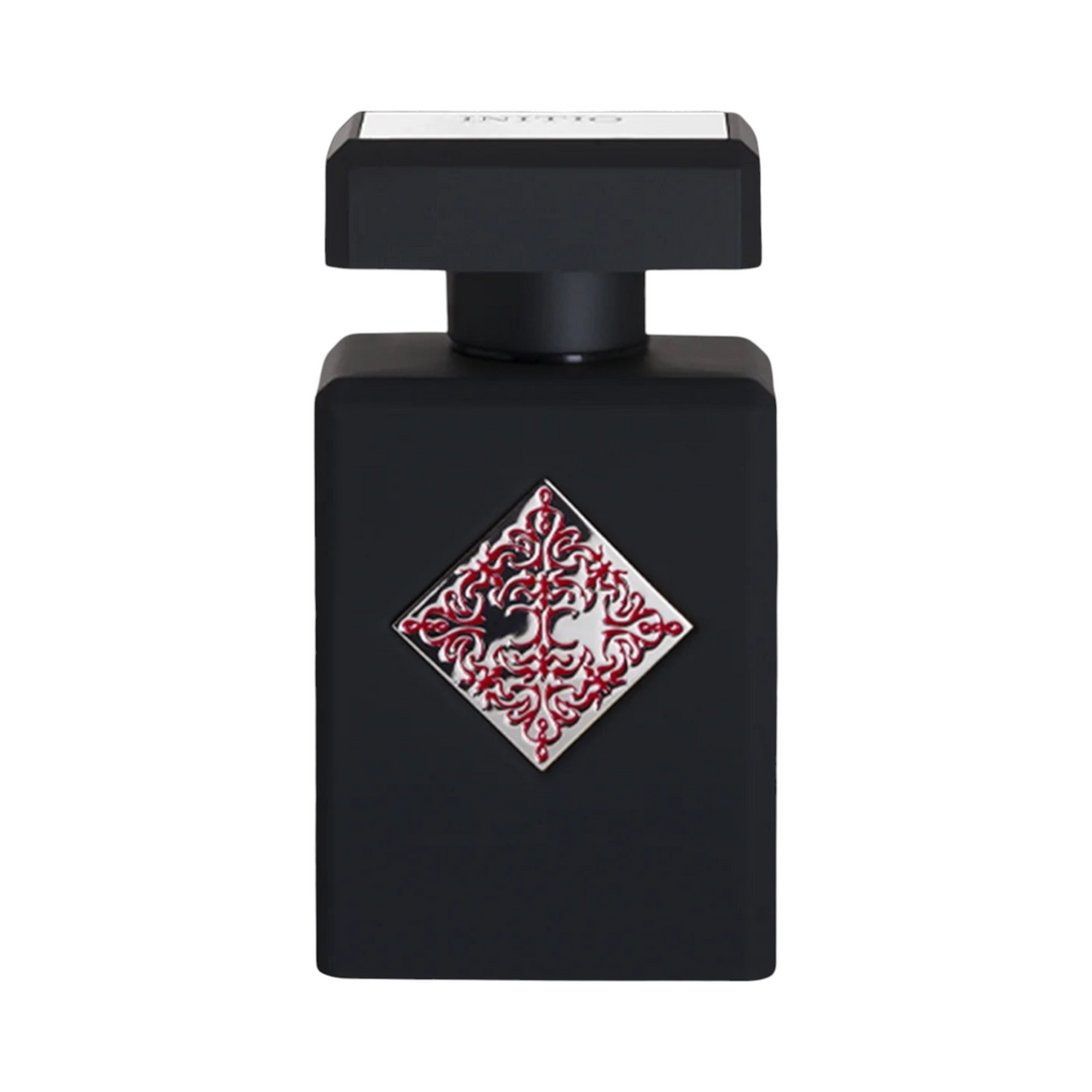 CR Signature Initio Parfums Privés Blessed Baraka Eau de Parfum in a matte black bottle with a red ornate emblem.
