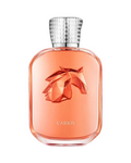 CR Signature Parfums de Marly Carios Extrait de Parfum in a peach-toned glass bottle with a metallic horse emblem.