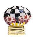 CR Signature The House of Oud Bonbon Pop parfymeflaske med rutemønster, blomstermotiv og gullfarget base.