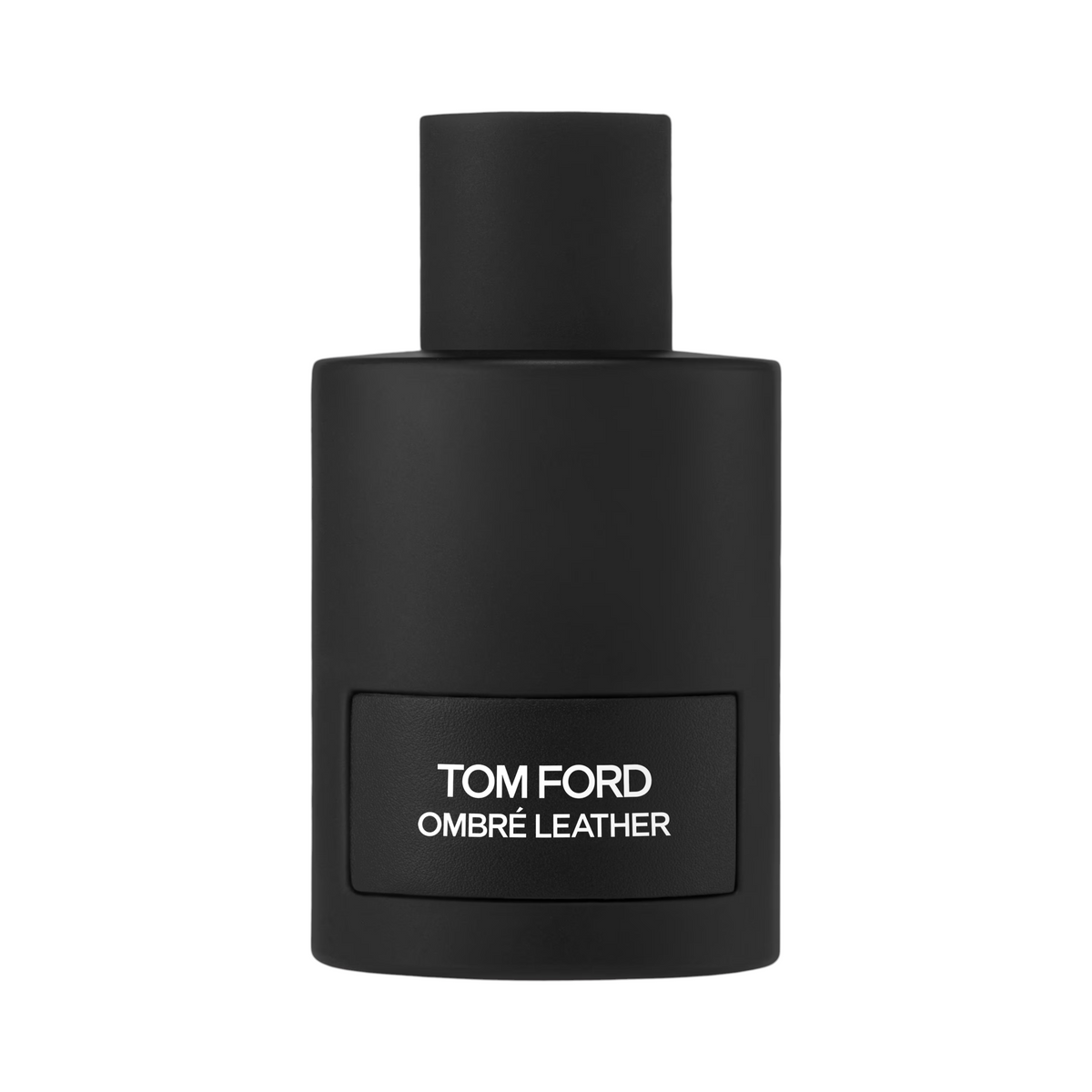 CR Signature Tom Ford Ombré Leather Eau de Parfum in a sleek matte black 100ml bottle with a minimalist label.
