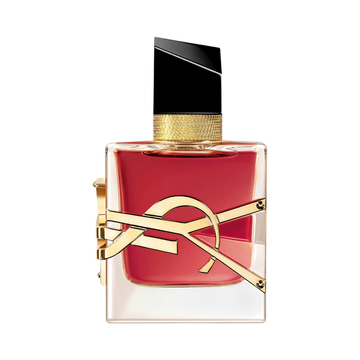 CR Signature Yves Saint Laurent Libre Berry Crush Eau de Parfum in a glass bottle with gold logo and black cap.