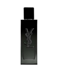 CR Signature Yves Saint Laurent MYSLF Eau de Parfum in a sleek black glass bottle with the iconic YSL logo embossed.