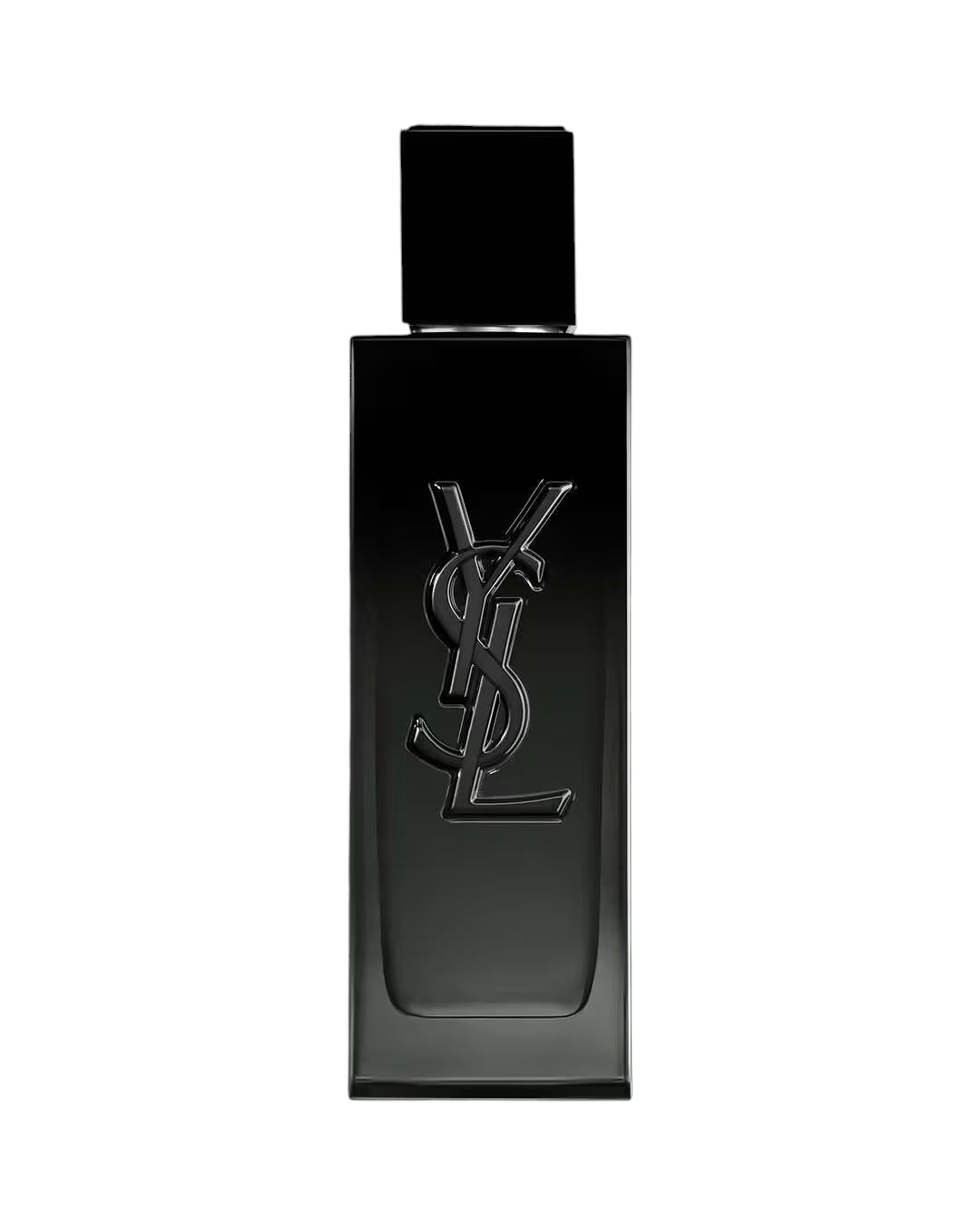 CR Signature Yves Saint Laurent MYSLF Eau de Parfum in a sleek black glass bottle with the iconic YSL logo embossed.