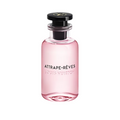 CR Signature Louis Vuitton Attrape-Rêves Eau de Parfum in a clear glass bottle with light pink liquid and black cap.